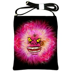 Monster Pink Eyes Aggressive Fangs Shoulder Sling Bag