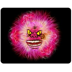 Monster Pink Eyes Aggressive Fangs Fleece Blanket (medium) 