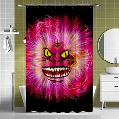 Monster Pink Eyes Aggressive Fangs Shower Curtain 48  X 72  (small) 