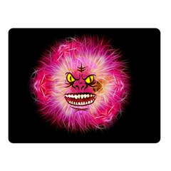 Monster Pink Eyes Aggressive Fangs Double Sided Fleece Blanket (small) 