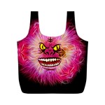 Monster Pink Eyes Aggressive Fangs Full Print Recycle Bag (M) Front