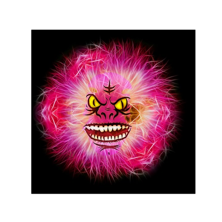 Monster Pink Eyes Aggressive Fangs Small Satin Scarf (Square)