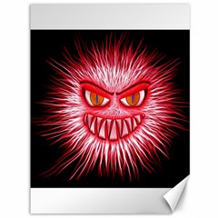 Monster Red Eyes Aggressive Fangs Canvas 36  X 48 