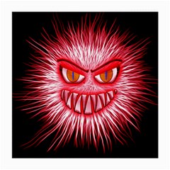 Monster Red Eyes Aggressive Fangs Medium Glasses Cloth (2-side) by HermanTelo