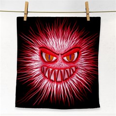 Monster Red Eyes Aggressive Fangs Face Towel