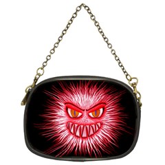 Monster Red Eyes Aggressive Fangs Chain Purse (two Sides)