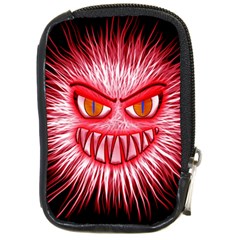 Monster Red Eyes Aggressive Fangs Compact Camera Leather Case by HermanTelo