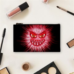 Monster Red Eyes Aggressive Fangs Cosmetic Bag (small)