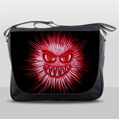 Monster Red Eyes Aggressive Fangs Messenger Bag