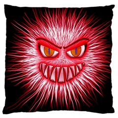 Monster Red Eyes Aggressive Fangs Large Cushion Case (one Side)