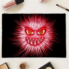 Monster Red Eyes Aggressive Fangs Cosmetic Bag (xxl) by HermanTelo