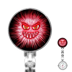 Monster Red Eyes Aggressive Fangs Stainless Steel Nurses Watch by HermanTelo