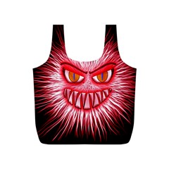 Monster Red Eyes Aggressive Fangs Full Print Recycle Bag (s) by HermanTelo