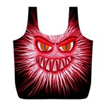 Monster Red Eyes Aggressive Fangs Full Print Recycle Bag (L) Front