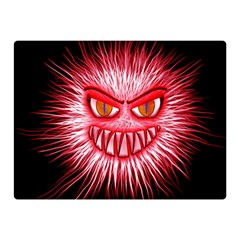 Monster Red Eyes Aggressive Fangs Double Sided Flano Blanket (mini) 