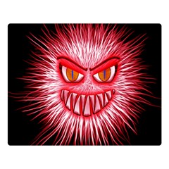 Monster Red Eyes Aggressive Fangs Double Sided Flano Blanket (large)  by HermanTelo