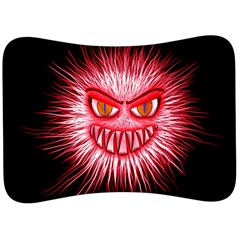 Monster Red Eyes Aggressive Fangs Velour Seat Head Rest Cushion