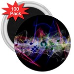 Particles Music Clef Wave 3  Magnets (100 pack) Front