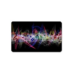 Particles Music Clef Wave Magnet (name Card) by HermanTelo