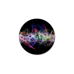 Particles Music Clef Wave Golf Ball Marker