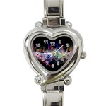 Particles Music Clef Wave Heart Italian Charm Watch Front