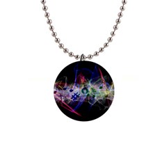 Particles Music Clef Wave 1  Button Necklace by HermanTelo