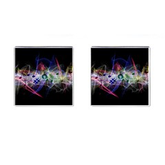 Particles Music Clef Wave Cufflinks (square) by HermanTelo