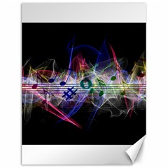 Particles Music Clef Wave Canvas 12  X 16  by HermanTelo