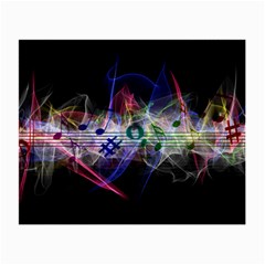 Particles Music Clef Wave Small Glasses Cloth (2-side) by HermanTelo