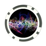 Particles Music Clef Wave Poker Chip Card Guard (10 pack) Front