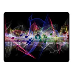 Particles Music Clef Wave Fleece Blanket (small)