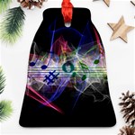 Particles Music Clef Wave Ornament (Bell) Front