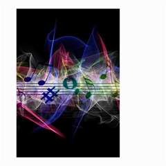 Particles Music Clef Wave Small Garden Flag (two Sides) by HermanTelo