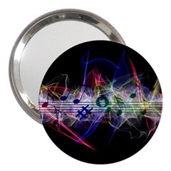 Particles Music Clef Wave 3  Handbag Mirrors by HermanTelo