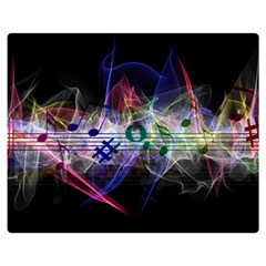 Particles Music Clef Wave Double Sided Flano Blanket (medium) 