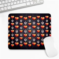 Love Heart Background Valentine Large Mousepads by HermanTelo