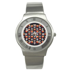 Love Heart Background Valentine Stainless Steel Watch