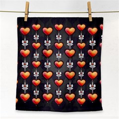 Love Heart Background Valentine Face Towel