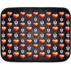 Love Heart Background Valentine Fleece Blanket (mini)