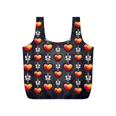 Love Heart Background Valentine Full Print Recycle Bag (s)