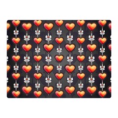 Love Heart Background Valentine Double Sided Flano Blanket (mini)  by HermanTelo