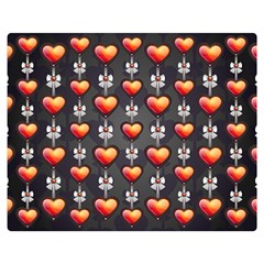 Love Heart Background Valentine Double Sided Flano Blanket (medium) 