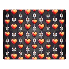 Love Heart Background Valentine Double Sided Flano Blanket (large) 