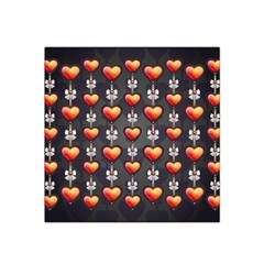 Love Heart Background Valentine Satin Bandana Scarf