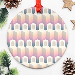 Seamless Pattern Background Entrance Ornament (round) by HermanTelo