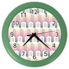 Seamless Pattern Background Entrance Color Wall Clock