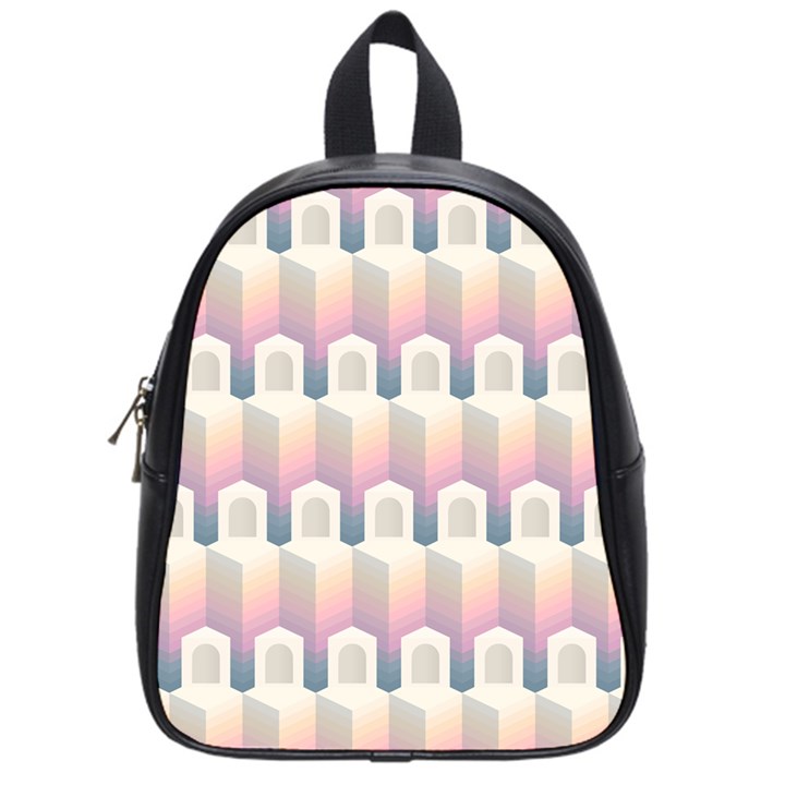 Seamless Pattern Background Entrance School Bag (Small)