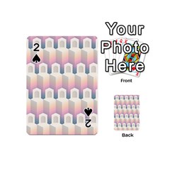 Seamless Pattern Background Entrance Playing Cards Double Sided (mini)