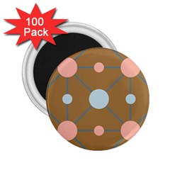 Planets Planet Around Rounds 2 25  Magnets (100 Pack) 