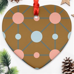 Planets Planet Around Rounds Heart Ornament (two Sides)